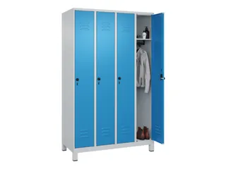 locker,HxBxD 1950x1200x500mm,4vak,vak B 300mm,draaigrendel,voeten - 3