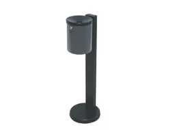 Staande asbak,H 825mm,staal,romp grafiet