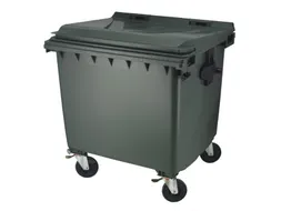 Container 770 Liter Vlak Deksel Grijs