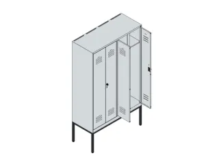 locker voor scheiding van kleding,HxBxD 2120x1200x500mm,4vak - 3
