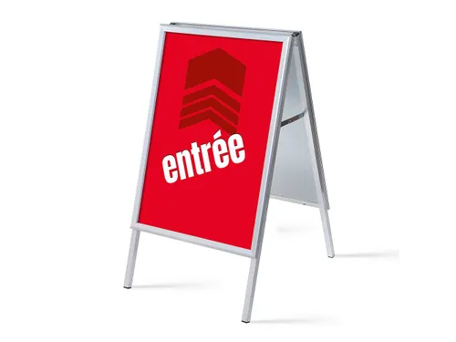 Stoepbord A1 complete set met print "ENTRÉE" Rood
