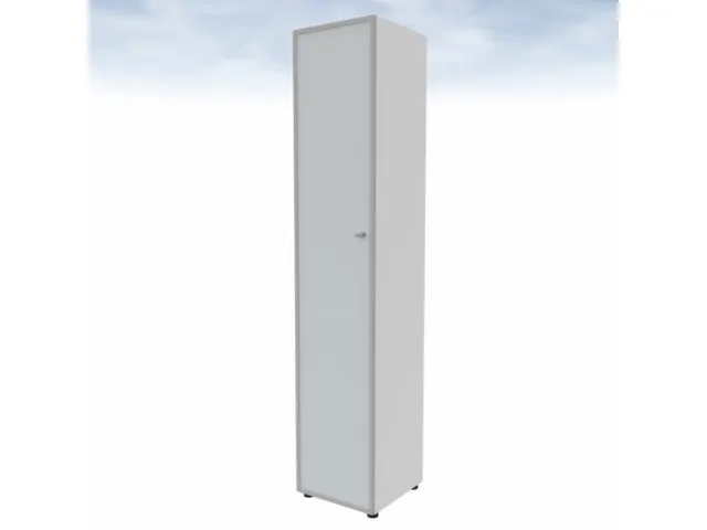Vitrinekast Hxbxd 2140x430x450mm 5 Oh Wit