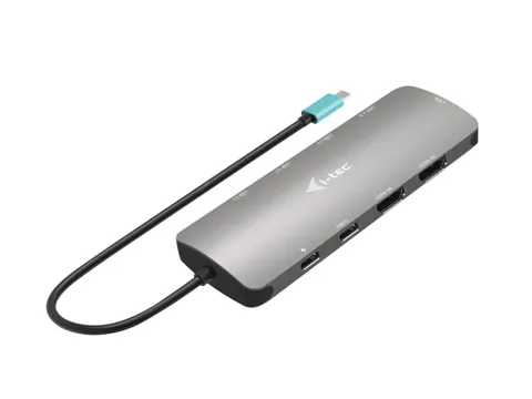 USB-C Metal Nano 2x Display Docking Station with PD 100 W + Charger 10