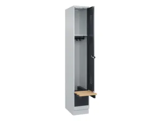 locker met bank,HxBxD 1950x300x815mm,1vak,vak B 300mm,draaigrendel - 1