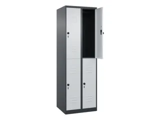 dubbeldekse locker,HxBxD 1850x600x500mm,2x2vak.,vak B 300mm - 2