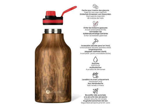 Thermosfles 2.0 Les Artistes Paris 2000ml Wood