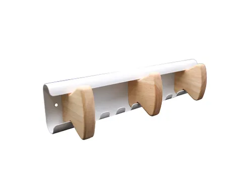 Unilux Wandkapstok Aurora Wit Beukenhout 3 haken