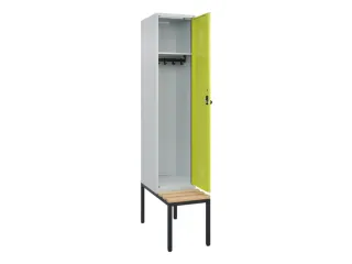 locker met bank,HxBxD 2120x400x815mm,1vak,vak B 400mm,draaigrendel - 2