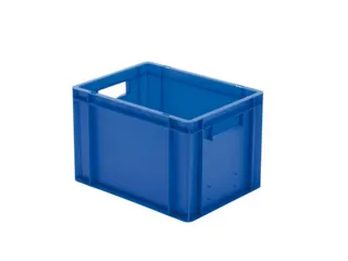 Euronorm-stapelbak 24l 270x400x300mm Wanden/bodem Gesloten Blauw - 1