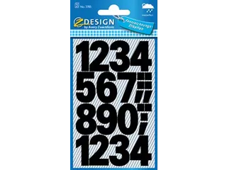 Avery Cijferetiket Z-Design Home Zwart 2 Vel Watervast - 1