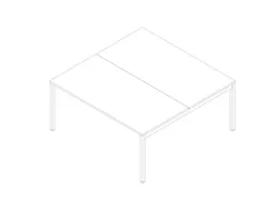 In hoogte verstelbare benchtafel,HxBxD 680-760x1600x1600mm,blad wit