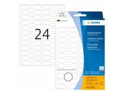 HERMA 2510 Ringetiketten 49x10mm Wit 576 stuks