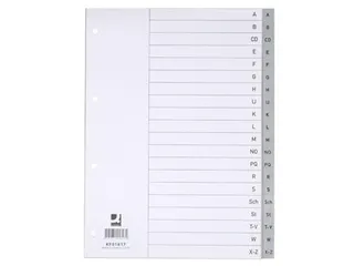 Tabbladen Set A-Z Met Indexblad PP A4 4-Gaats 20 Tabs Grijs - 2