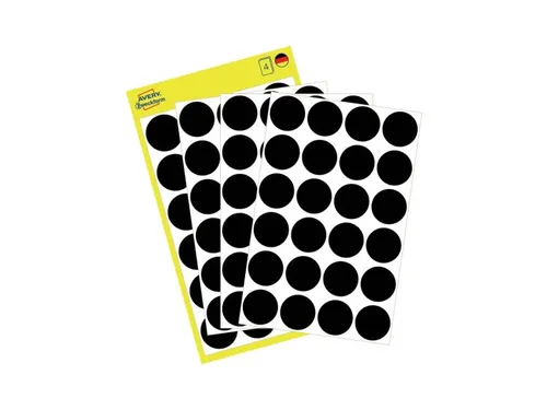 Etiket Avery Zweckform 3003 Rond Ø18mm Zwart 96 Stuks
