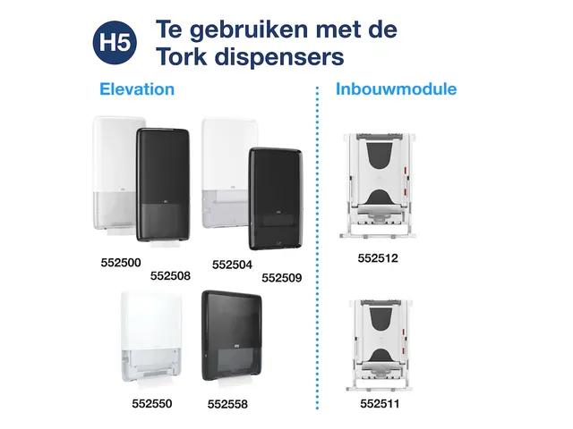 Tork 100589 PeakServe Continu Handdoek Advanced H5 1-laags 12x270 vel