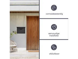 Brievenbus Mailbox Verona Mat Zwart Staal - 5