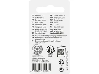 Reservegum Faber-Castell voor GRIP 2011/2010/Apollo blister a 3 stuks - 2