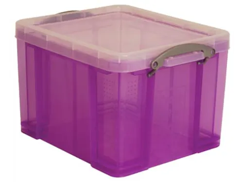 Opbergdoos 35 Liter Paars Transparant