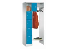 personeelsgarderobe cil.slot 1950x750x500mm 1x5 vakken 300mm RAL5012