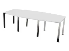 vergadertafel,HxBxD 740x2400x1200mm,vatvormig,Bl-wit