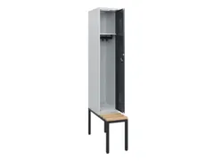 locker met bank,HxBxD 1950x300x815mm,1vak,vak B 300mm,cilinderslot