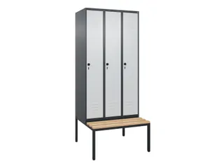 Dekenkist Classic+ 3 vakken 30cm 212x90x81.5cm Antraciet/Lichtgrijs - 1