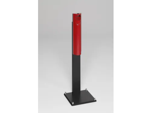 Staande Asbak 3.5 liter 1250x 310x 310mm Voet Zwart Rood