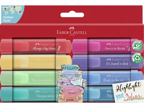 Markeerstift Faber-Castell 46 Pastel set 8 stuks