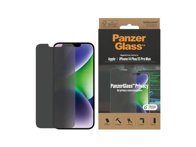 PanzerGlass Privacy Screen Protector iPhone 14 Plus |13 Pro Max| Cl