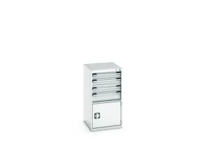 ladekast HxBxD 1000x525x650mm 4laden romp RAL7035 front RAL7035 - 7