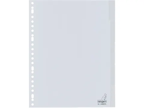 Tabbladen Kangaro A4 23-gaats G405FM 5-delig+venster grijs PP