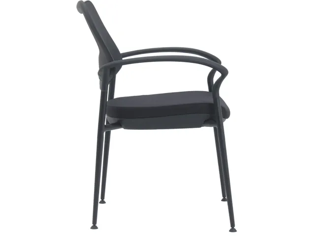 Chaise de réunion Curve Tissu / Filet Noir
