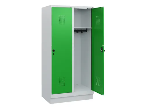 schoollocker,HxBxD 1630x800x500mm,2vak,vak B 400mm,draaigrendel,sokkel