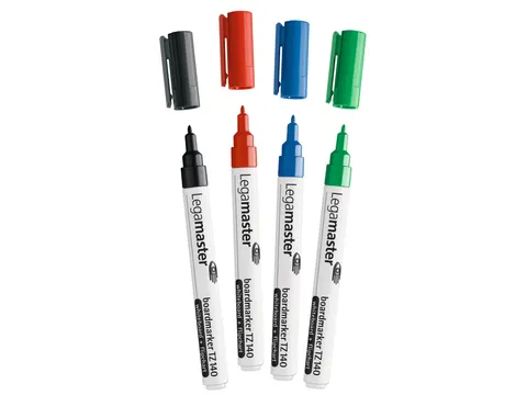 Viltstift Legamaster TZ 140 whiteboard rond 1mm assorti blister à 4 s
