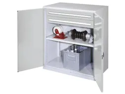 Materiaalkast Dubbelwandige Deur 1100x1000x600mm 1legbord 2laden