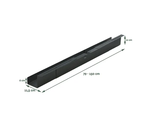 Kabelgoot BRASQ verstelbaar 75-150cm CT100 zwart