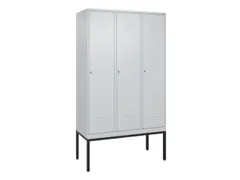 locker,HxBxD 2120x1200x500mm,3vak,vak B 400mm,cil.-slot,voetonderstel