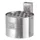 Asbak Rvs 4 liter HxØ 135x200mm Wandmontage Rond