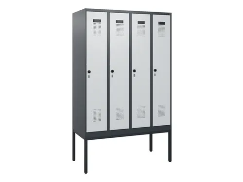 schoollocker,HxBxD 1950x1200x500mm,4vak,vak B 300mm,draaigrendel