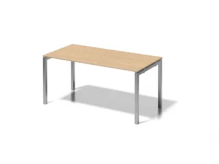 bureau HxBxD 740x1600x800mm blad esdoorn 4-voeten zilverkleurig - 1