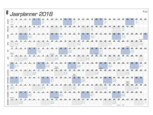 Jaarplankalender 2027 Quantore A1 84x57cm