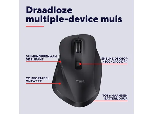 Muis Trust Fyda multidevice draadloos