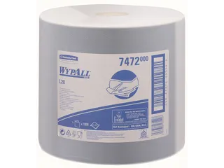 Wypall 7472 L20 poetsdoek rol 1-laags blauw 380 meter - 2