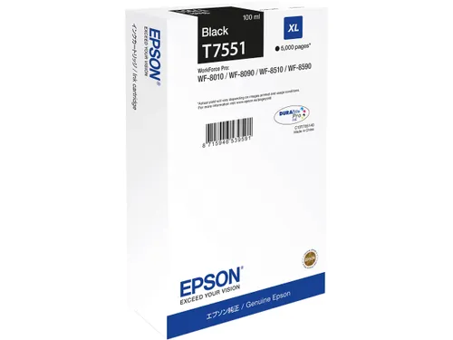 C13T75514N Epson Wf Inkt Zwart Xl 5000 Pagina's 100ml