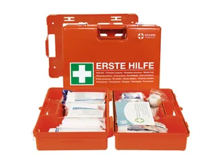 verbandkoffer,DIN 13157,ABS oranje,m. wandhouder - 1