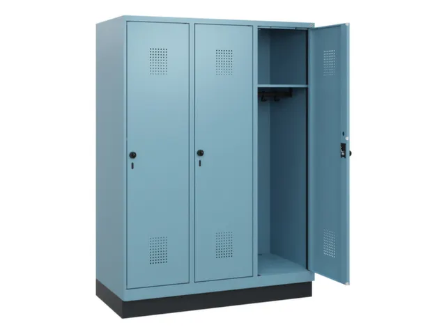 schoollocker,HxBxD 1630x1200x500mm,3vak,vak B 400mm,draaigrendel