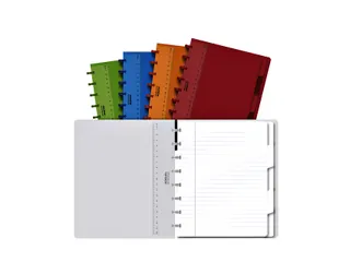 Schrift Adoc A5 ruit 4x8mm 144 pagina's 90gr met 5 tabbladen assorti - 2