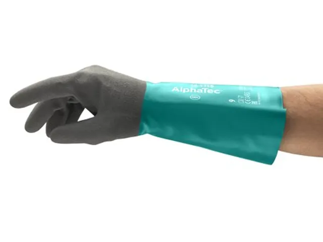Handschoen Alphatec 58-535W Antraciet Groen Volledig Gecoat Maat 9