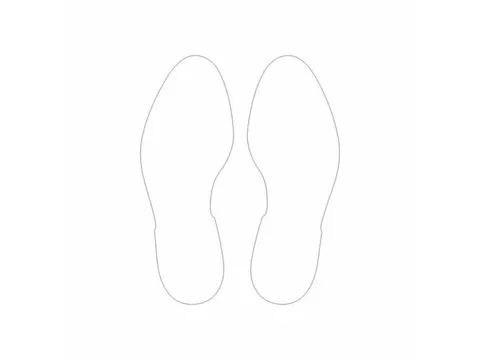 plaksymbool,voet,markering HxB 297x110mm,wit