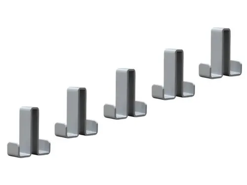 Dubbele Haak,V. Wand-/Staande Kapstok,Aluminium